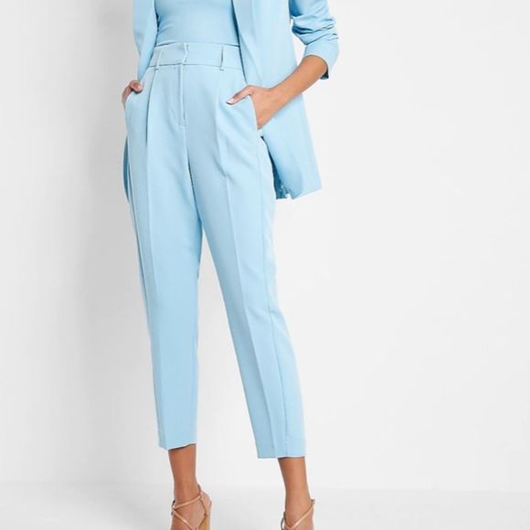 Express Pants - High Waisted Pleated Ankle Pant (aka the tiktok pants mikayla nogueria wears)